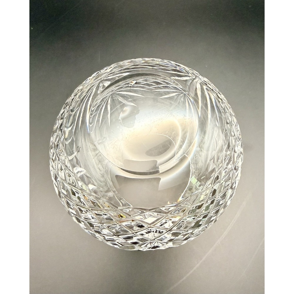 Vintage Astral‎ Hand Cut Full Lead Crystal Rose Bowl Korea Elegant Vase - Picture 5 of 8